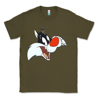 Army Green sylvester  face Classic Tee - linhVisuals