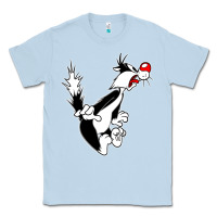 Dusty Blue sylvester cat Classic Tee - linhVisuals