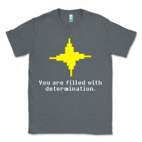 Charcoal Heather undertale   determination point Classic Tee - linhVisuals