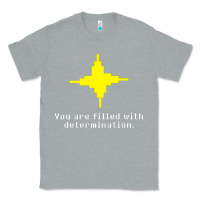 Heather Grey undertale   determination point Classic Tee - linhVisuals