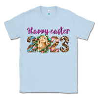 Dusty Blue Happy Easter 2023 Classic Tee - BundleAndBundleShop