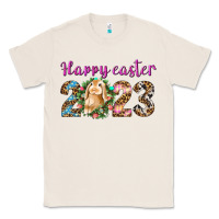Natural Happy Easter 2023 Classic Tee - BundleAndBundleShop