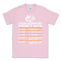 Bubblegum Pink tech support hourly rate t shirt Classic Tee - linhVisuals