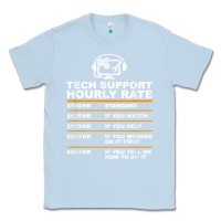 Dusty Blue tech support hourly rate t shirt Classic Tee - linhVisuals
