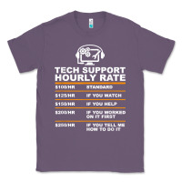 Lavender tech support hourly rate t shirt Classic Tee - linhVisuals