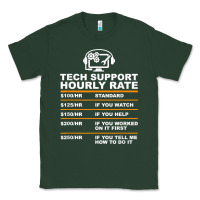 Sports Green tech support hourly rate t shirt Classic Tee - linhVisuals