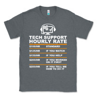 Charcoal Heather tech support hourly rate t shirt Classic Tee - linhVisuals