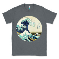Charcoal Heather great wave Classic Tee - linhVisuals