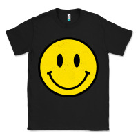 Black vintage retro happy smiley face 80's 90's aesthetic sweatshirt Classic Tee - linhVisuals
