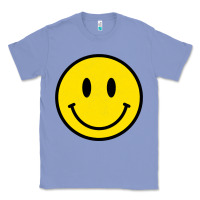 Colony Blue vintage retro happy smiley face 80's 90's aesthetic sweatshirt Classic Tee - linhVisuals