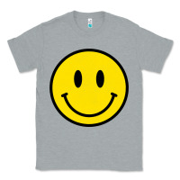 Heather Grey vintage retro happy smiley face 80's 90's aesthetic sweatshirt Classic Tee - linhVisuals
