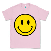Bubblegum Pink vintage retro happy smiley face 80's 90's aesthetic sweatshirt Classic Tee - linhVisuals