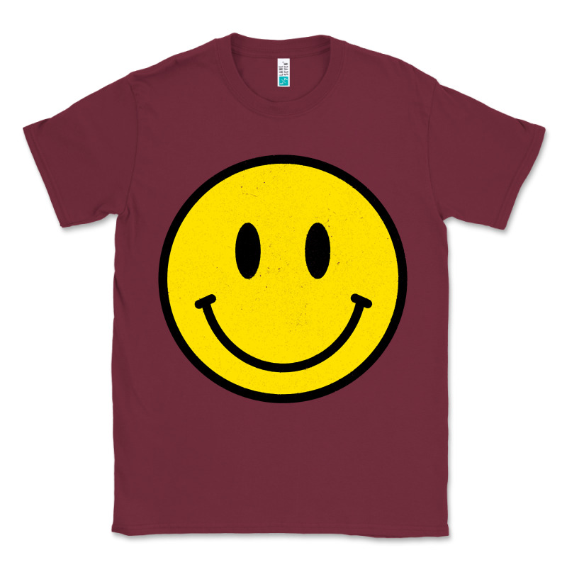 Vintage Retro Happy Smiley Face 80's 90's Aesthetic Sweatshirt Classic Tee by linhVisuals | Teevron
