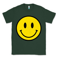 Sports Green vintage retro happy smiley face 80's 90's aesthetic sweatshirt Classic Tee - linhVisuals