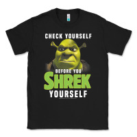 Black sh.rek check yourself before you sh.rek yourself t shirt Classic Tee - linhVisuals