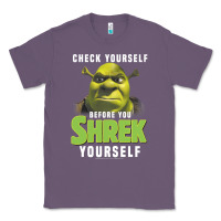 Lavender sh.rek check yourself before you sh.rek yourself t shirt Classic Tee - linhVisuals