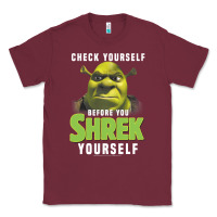 Burgundy sh.rek check yourself before you sh.rek yourself t shirt Classic Tee - linhVisuals