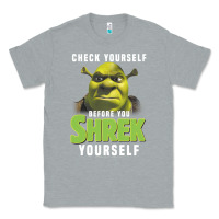 Heather Grey sh.rek check yourself before you sh.rek yourself t shirt Classic Tee - linhVisuals