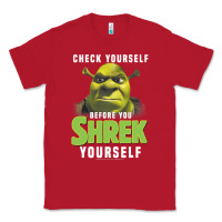 Red sh.rek check yourself before you sh.rek yourself t shirt Classic Tee - linhVisuals