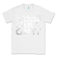 White vintage funny shirts for men, rub some dirt on it long sleeve t shirt Classic Tee - linhVisuals