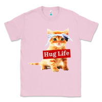 Bubblegum Pink hug life kitty cat Classic Tee - linhVisuals