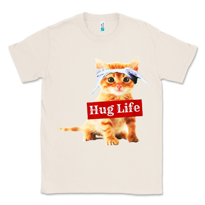 Hug Life Kitty Cat Classic Tee by linhVisuals | Teevron