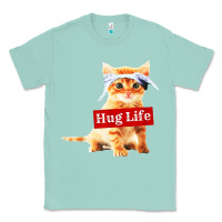 Seafoam hug life kitty cat Classic Tee - linhVisuals