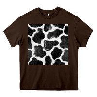 Chocolate Brown cow seamless pattern Heavy Core Tee - BundleAndBundleShop