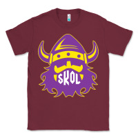Burgundy skol nordic viking helmet shirt Classic Tee - linhVisuals