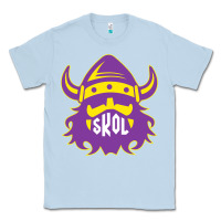 Dusty Blue skol nordic viking helmet shirt Classic Tee - linhVisuals