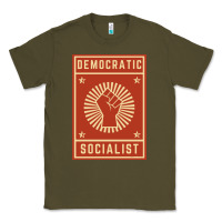 Army Green democratic socialist Classic Tee - linhVisuals
