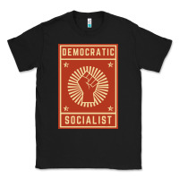 Black democratic socialist Classic Tee - linhVisuals