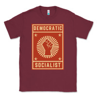 Burgundy democratic socialist Classic Tee - linhVisuals