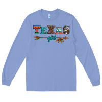 Colony Blue texas girl serape turquoise leopard cowhide arrow Long Sleeve Tee - Artiststas