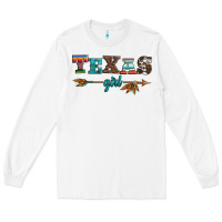 White texas girl serape turquoise leopard cowhide arrow Long Sleeve Tee - Artiststas