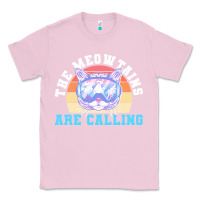 Bubblegum Pink skiing t  shirt ski goggles cat the meowtains are calling skier winter Classic Tee - linhVisuals