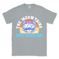 Heather Grey skiing t  shirt ski goggles cat the meowtains are calling skier winter Classic Tee - linhVisuals