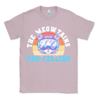 Lilac skiing t  shirt ski goggles cat the meowtains are calling skier winter Classic Tee - linhVisuals
