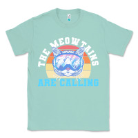 Seafoam skiing t  shirt ski goggles cat the meowtains are calling skier winter Classic Tee - linhVisuals