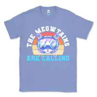Colony Blue skiing t  shirt ski goggles cat the meowtains are calling skier winter Classic Tee - linhVisuals