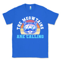 True Royal skiing t  shirt ski goggles cat the meowtains are calling skier winter Classic Tee - linhVisuals