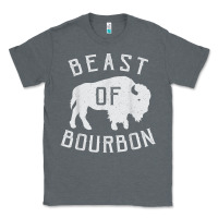 Charcoal Heather beast of bourbon drinking whiskey design bison buffalo party t shirt Classic Tee - linhVisuals
