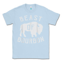 Dusty Blue beast of bourbon drinking whiskey design bison buffalo party t shirt Classic Tee - linhVisuals