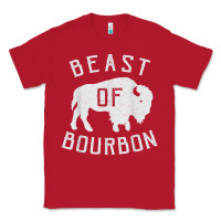 Beast Of Bourbon Drinking Whiskey Design Bison Buffalo Party T Shirt Classic Tee | Teevron