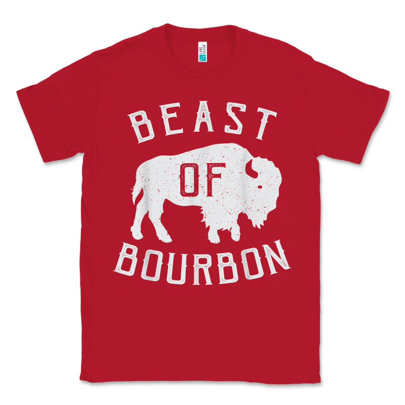 Beast Of Bourbon Drinking Whiskey Design Bison Buffalo Party T Shirt Classic Tee by linhVisuals | Teevron