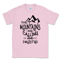 Bubblegum Pink the mountains are calling and i must go   black Classic Tee - linhVisuals