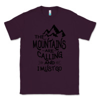 Plum the mountains are calling and i must go   black Classic Tee - linhVisuals