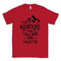 Red the mountains are calling and i must go   black Classic Tee - linhVisuals
