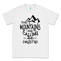 White the mountains are calling and i must go   black Classic Tee - linhVisuals