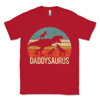Red daddy dinosaur daddysaurus 3 three kids xmas christmas gift t shirt Classic Tee - linhVisuals
